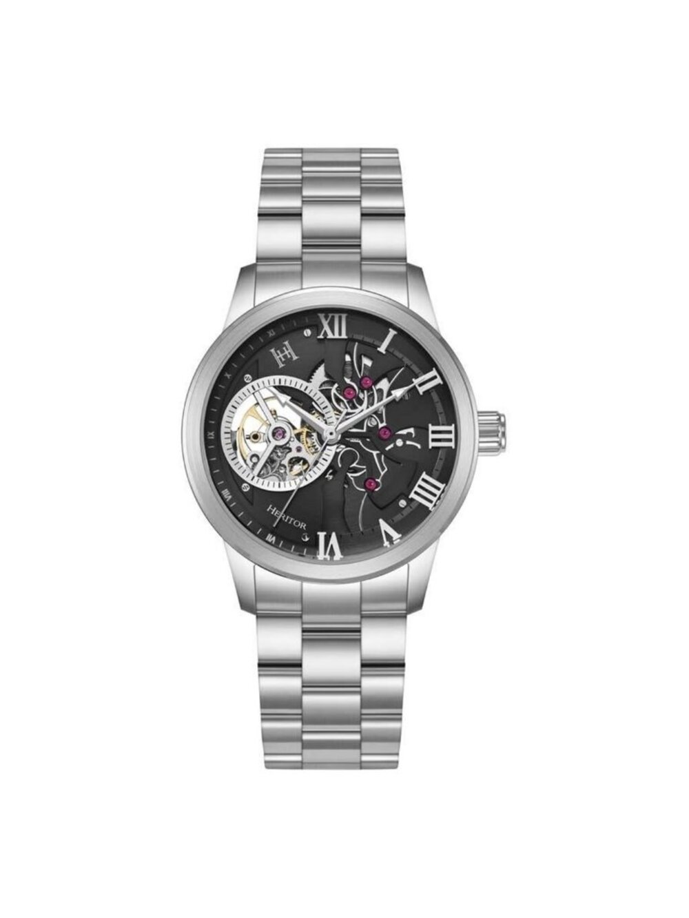 NWT Heritor August Automatic Black Dial Men's Watch